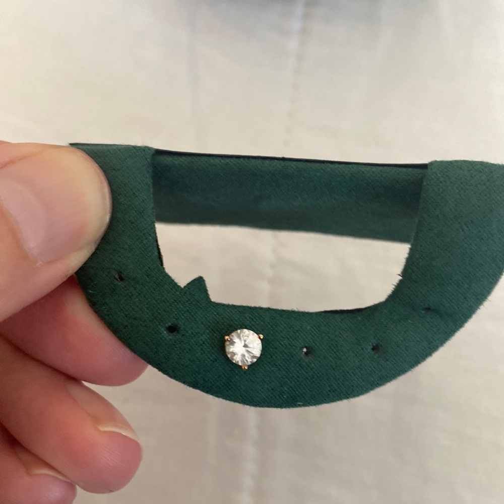 Dorsey .5 carat white sapphire stud (14k single)